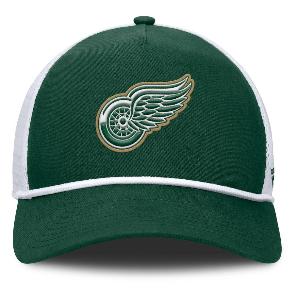 Detroit Red Wings Fanatics Bermuda A-Frame Adjustable Hat - Green/White - NHL