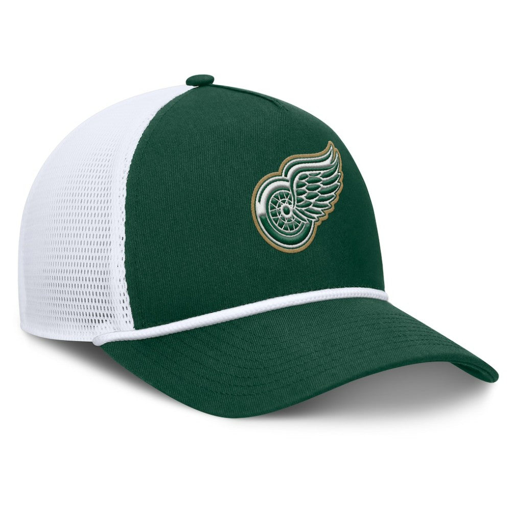 Detroit Red Wings Fanatics Bermuda A-Frame Adjustable Hat - Green/White - NHL