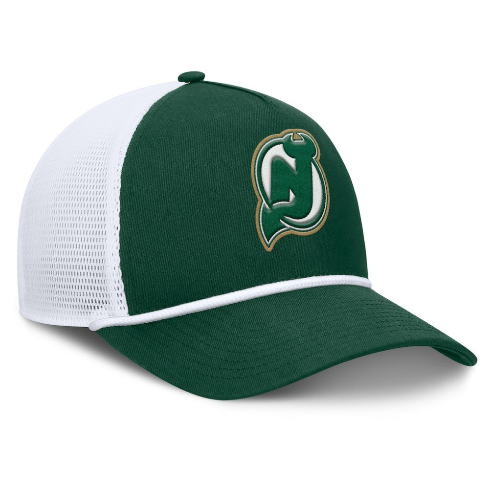 New Jersey Devils Fanatics Bermuda A-Frame Adjustable Hat - Green/White - NHL