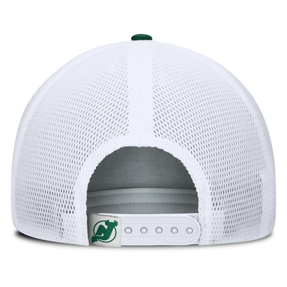 New Jersey Devils Fanatics Bermuda A-Frame Adjustable Hat - Green/White - NHL