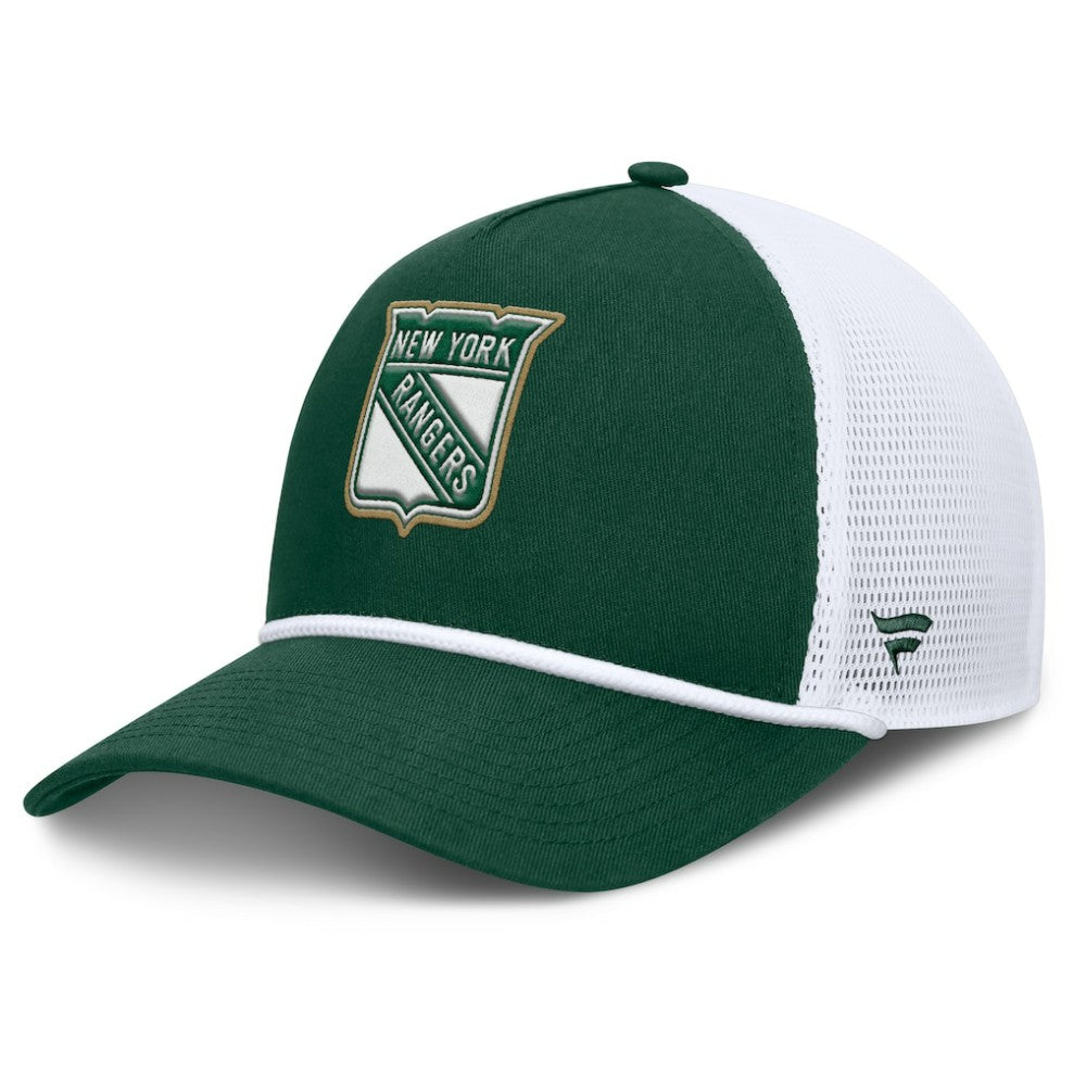 New York Rangers Fanatics Bermuda A-Frame Adjustable Hat - Green/White - NHL