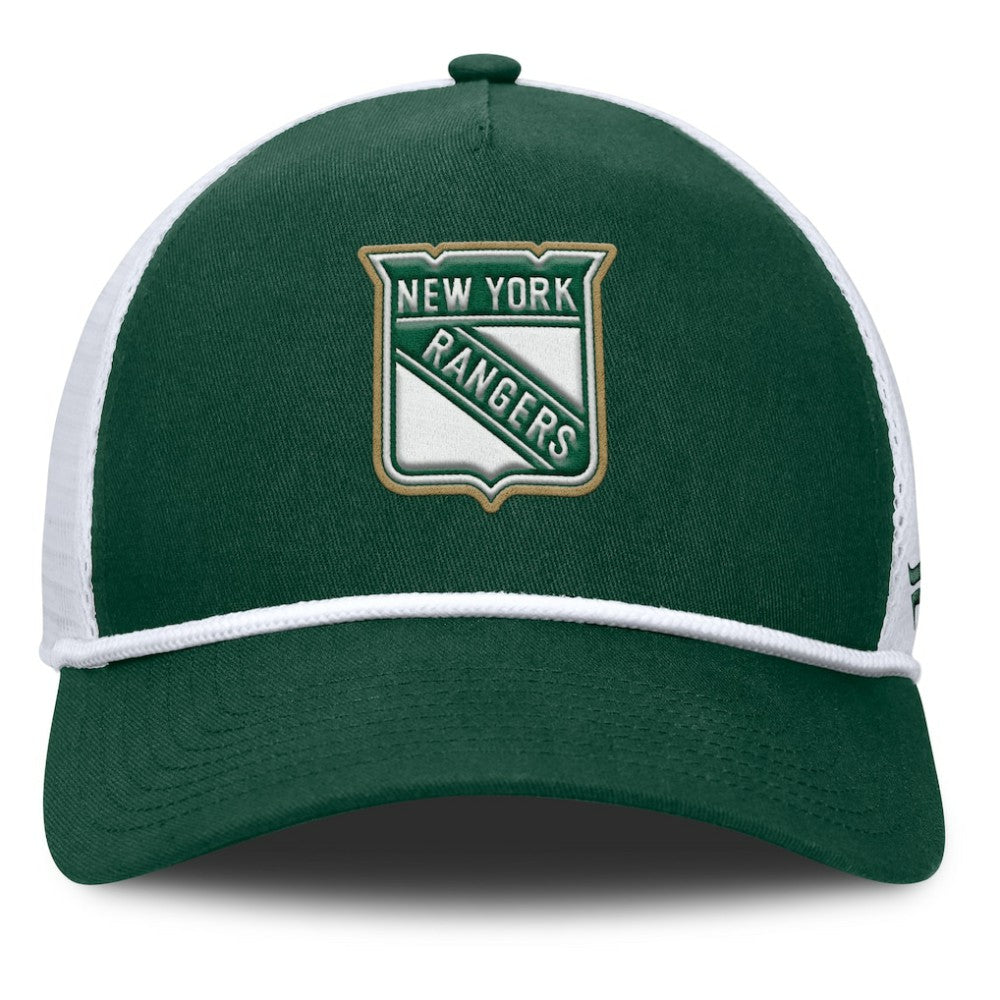 New York Rangers Fanatics Bermuda A-Frame Adjustable Hat - Green/White - NHL