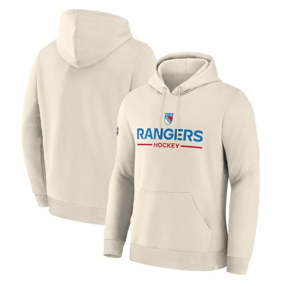 New York Rangers Fanatics Centennial Fleece Hoodie - Beige - NHL