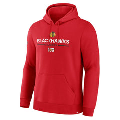 Chicago Blackhawks Fanatics Centennial Fleece Pullover Hoodie - Red - NHL
