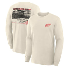 Detroit Red Wings Fanatics Centennial Legacy Long Sleeve T-Shirt - Beige - NHL
