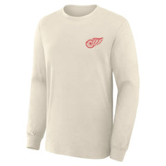 Detroit Red Wings Fanatics Centennial Legacy Long Sleeve T-Shirt - Beige - NHL
