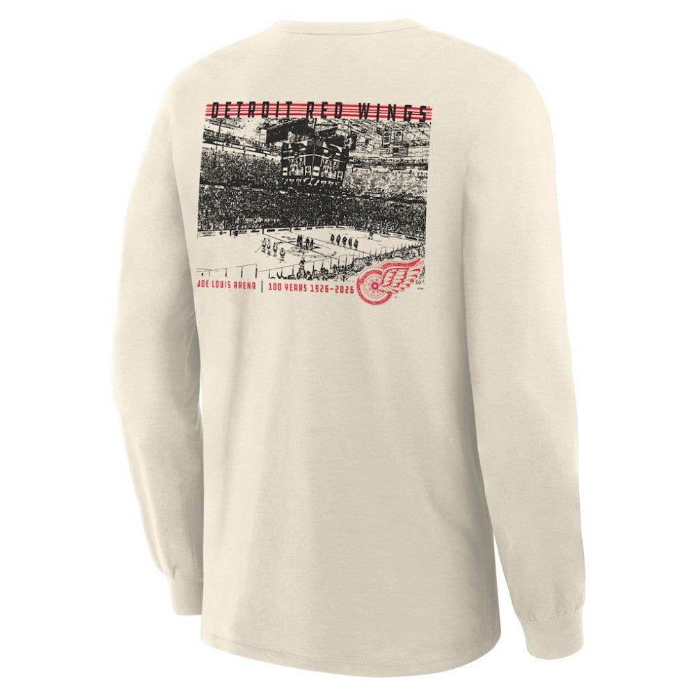Detroit Red Wings Fanatics Centennial Legacy Long Sleeve T-Shirt - Beige - NHL