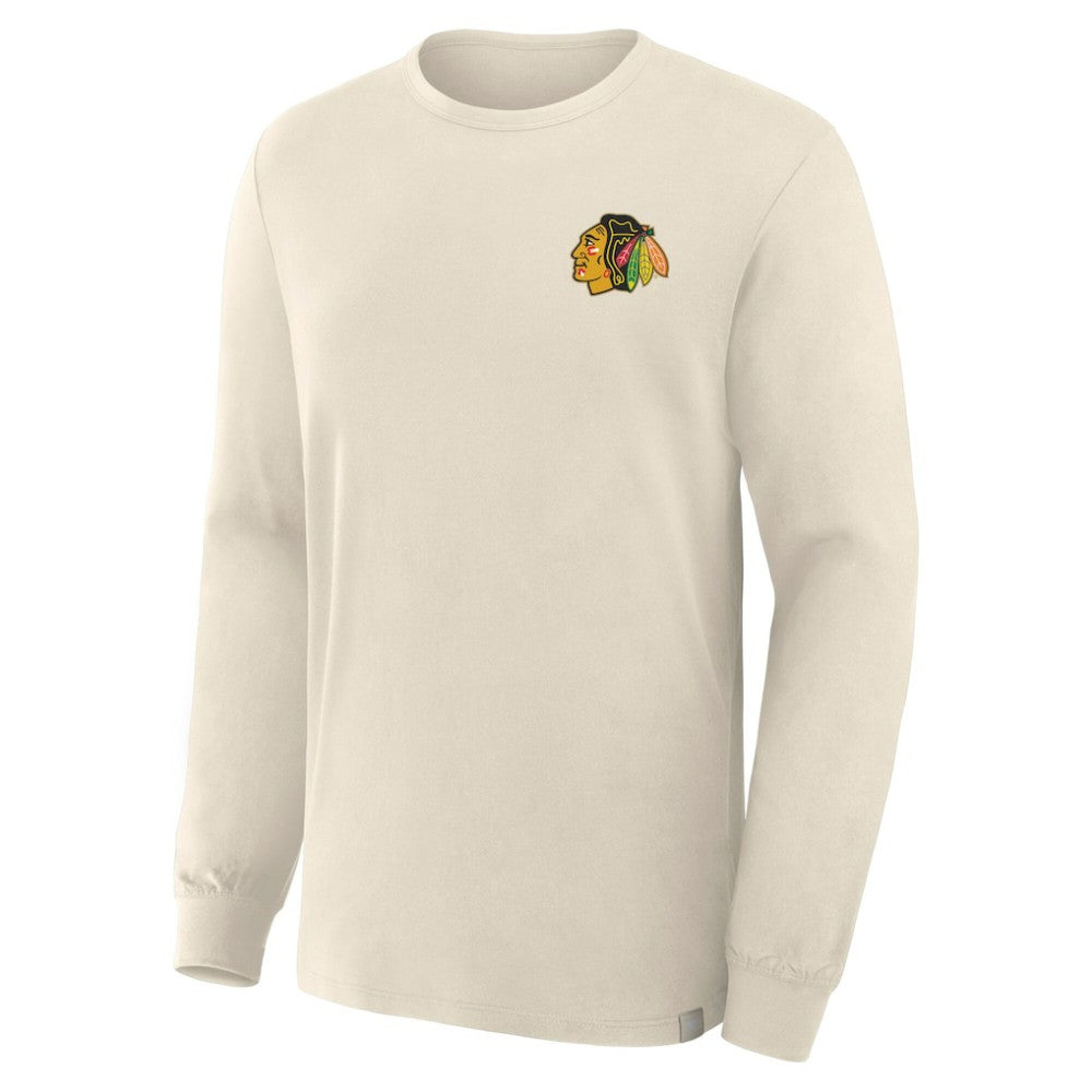 Chicago Blackhawks Fanatics Centennial Legacy Long Sleeve T-Shirt - Beige - NHL