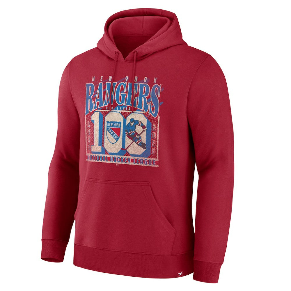New York Rangers Fanatics Centennial Fleece Hoodie - Red - NHL