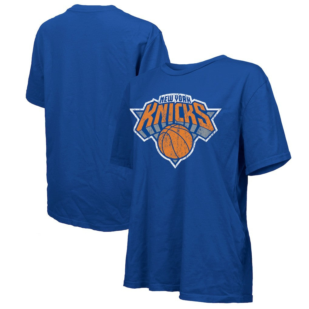 New York Knicks Majestic Threads Women's Oversized T-Shirt Royal - NBA