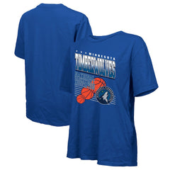 Minnesota Timberwolves Majestic Threads Women's Oversized T-Shirt Royal - NBA