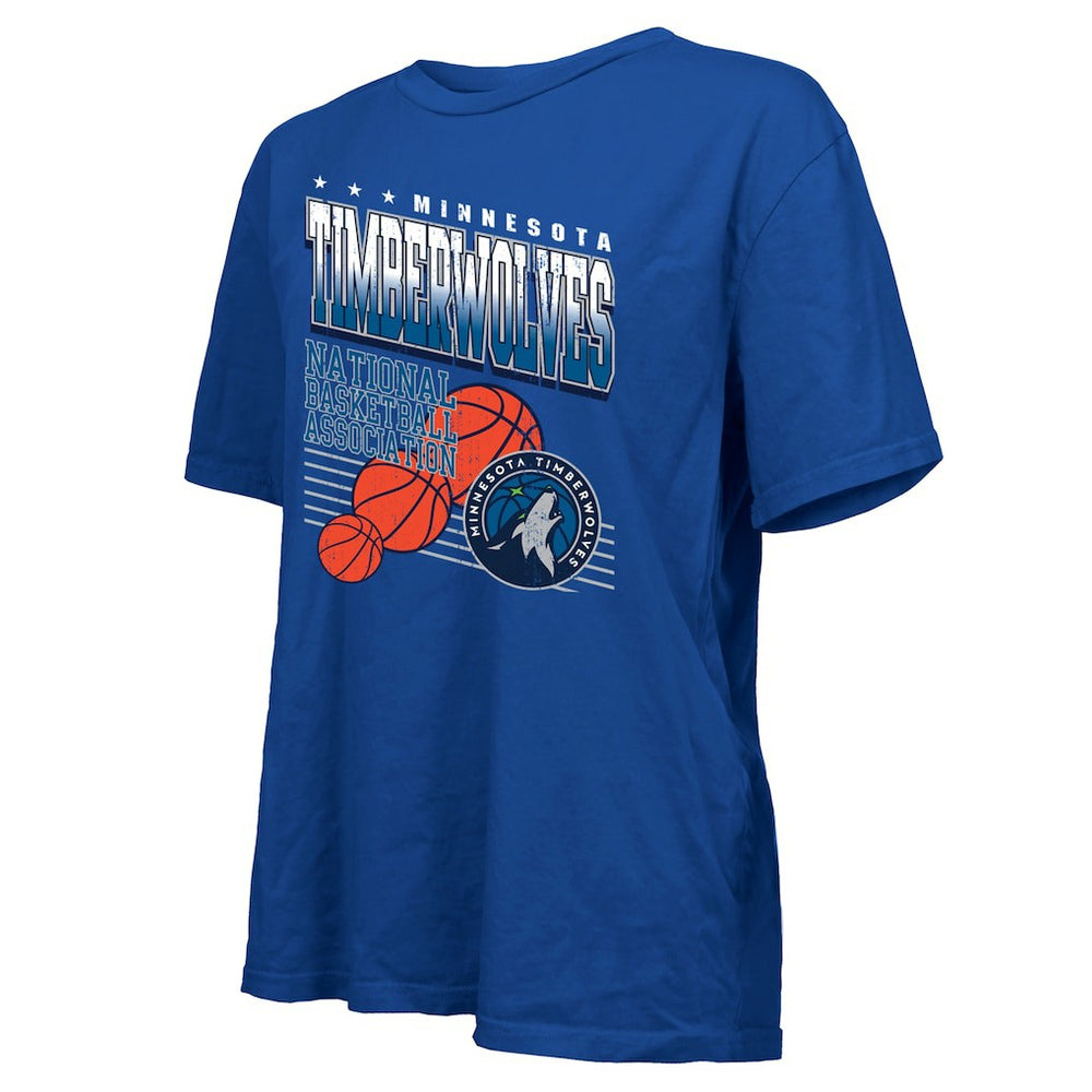 Minnesota Timberwolves Majestic Threads Women's Oversized T-Shirt Royal - NBA