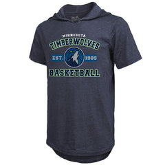 Minnesota Timberwolves Majestic Threads Tri-Blend Hoodie T-Shirt Navy - NBA