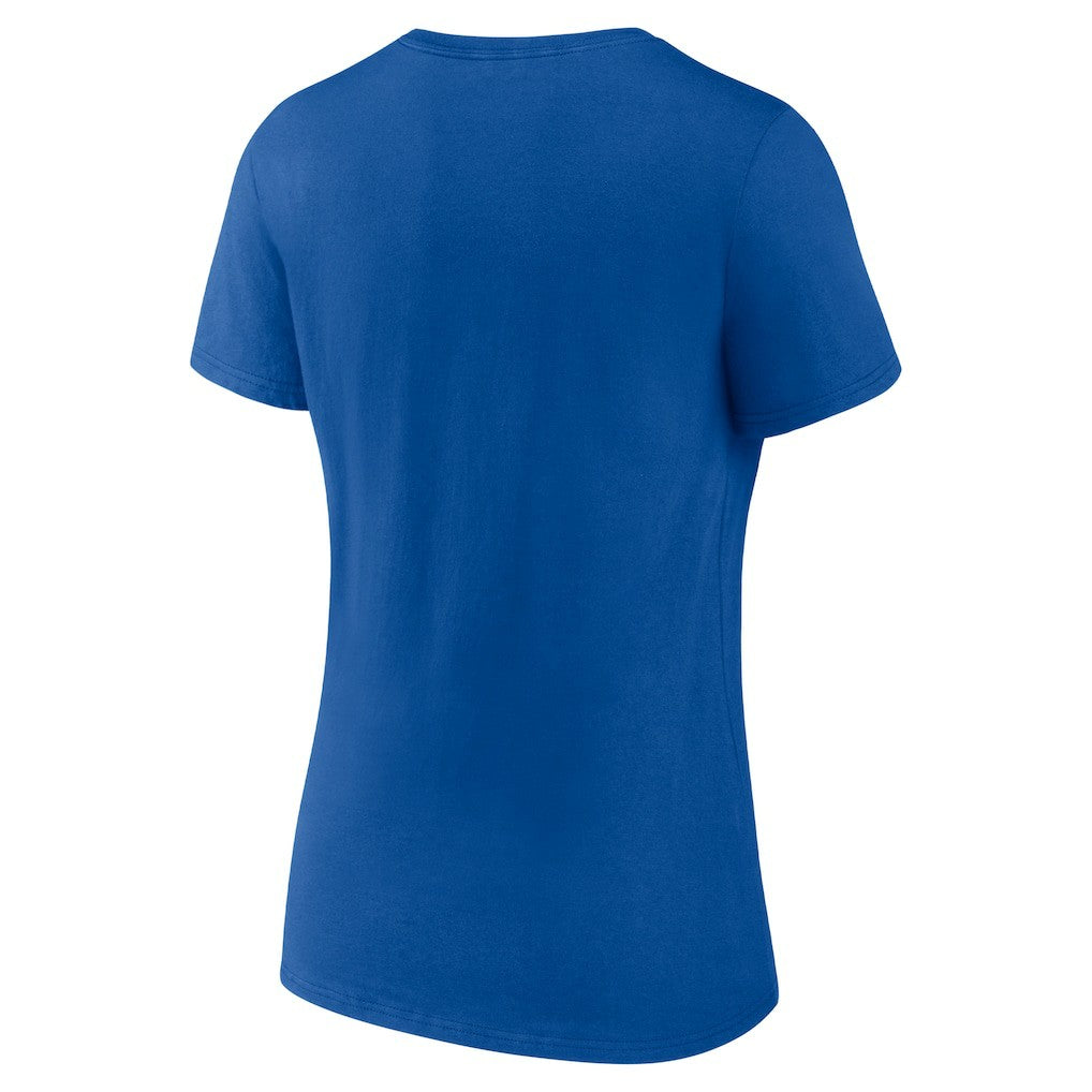 New York Knicks Women's '90s Graphic V-Neck T-Shirt Blue - NBA