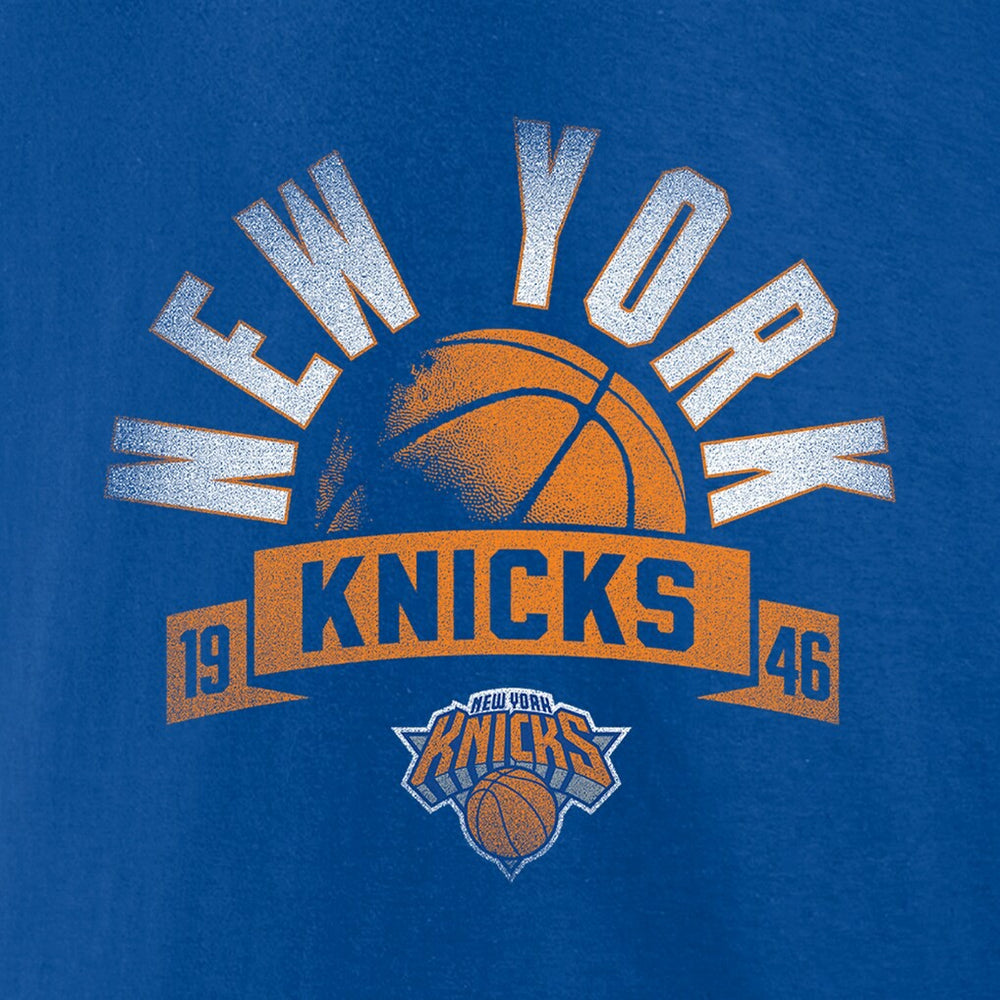 New York Knicks Women's '90s Graphic V-Neck T-Shirt Blue - NBA