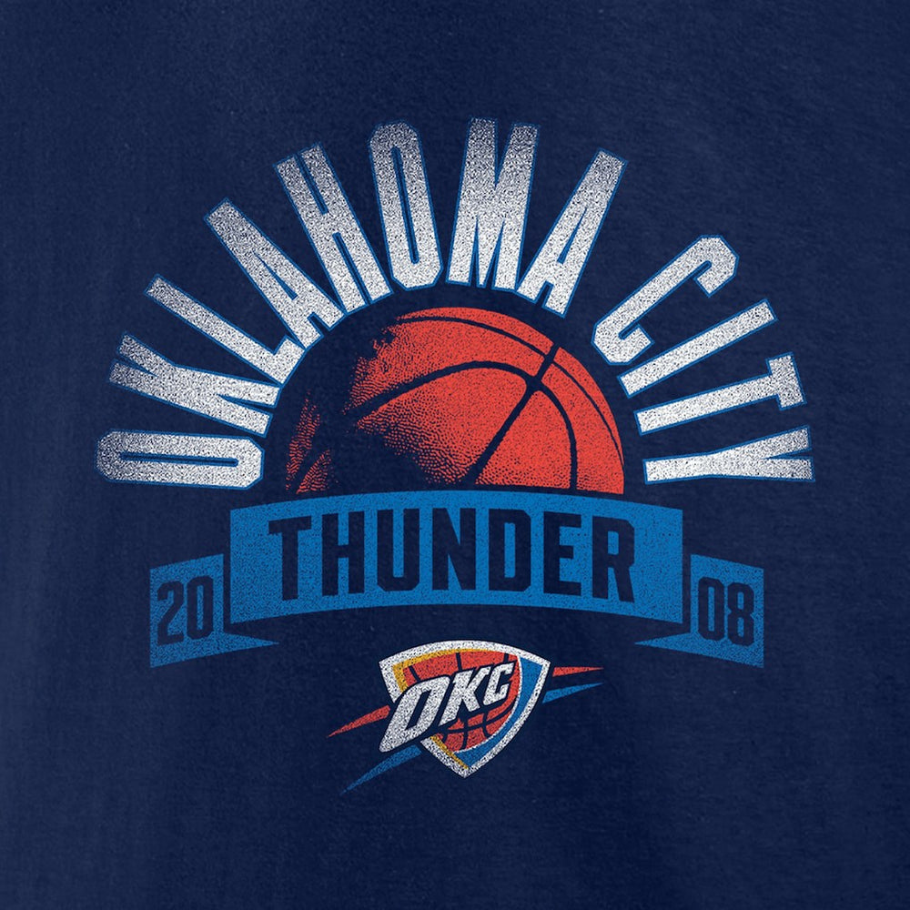 Oklahoma City Thunder Women's '90s Graphic V-Neck T-Shirt Navy - NBA