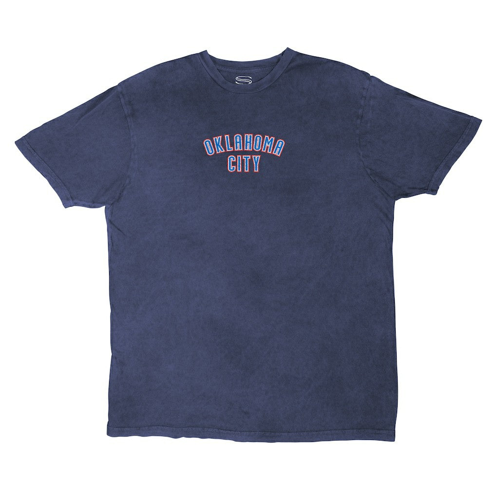Oklahoma City Thunder Stadium Essentials Unisex Get Back Oversized Vintage Wash T-Shirt Denim - NBA