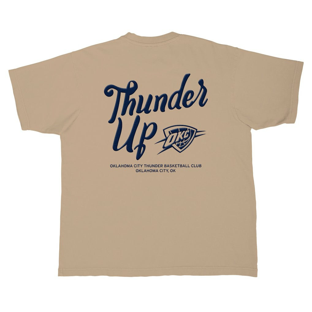 Oklahoma City Thunder Stadium Essentials Unisex Thunder Up Urban T-Shirt Tan - NBA
