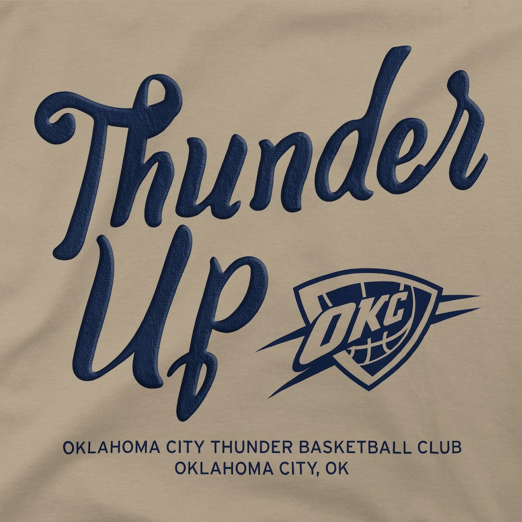 Oklahoma City Thunder Stadium Essentials Unisex Thunder Up Urban T-Shirt Tan - NBA