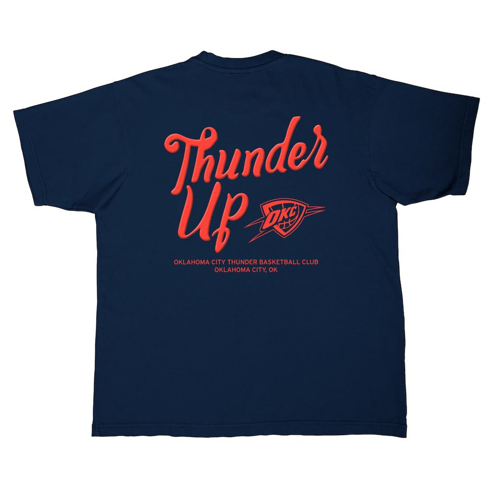 Oklahoma City Thunder Stadium Essentials Unisex Thunder Up Urban T-Shirt Navy - NBA