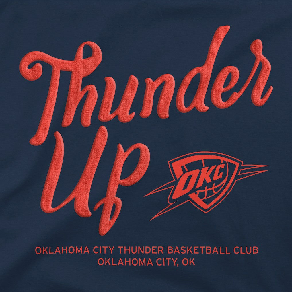 Oklahoma City Thunder Stadium Essentials Unisex Thunder Up Urban T-Shirt Navy - NBA