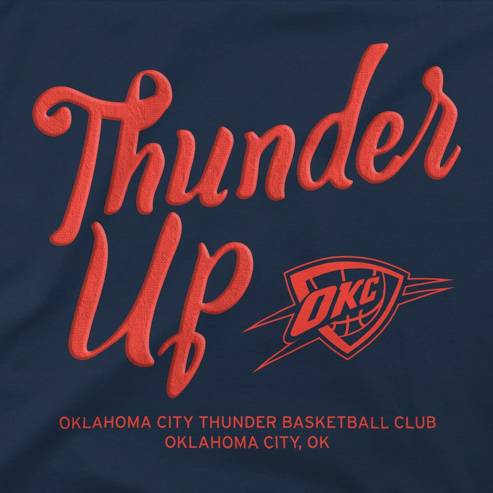 Oklahoma City Thunder Stadium Essentials Unisex Thunder Up Urban T-Shirt Navy - NBA