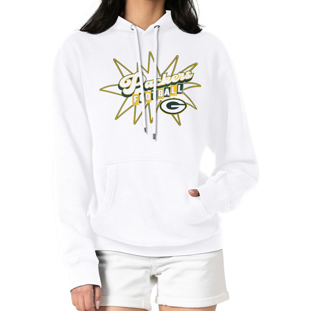 Green Bay Packers Starter Women's Drive-In Sign Pullover Hoodie White | NFL