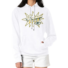 Green Bay Packers Starter Women's Drive-In Sign Pullover Hoodie White | NFL
