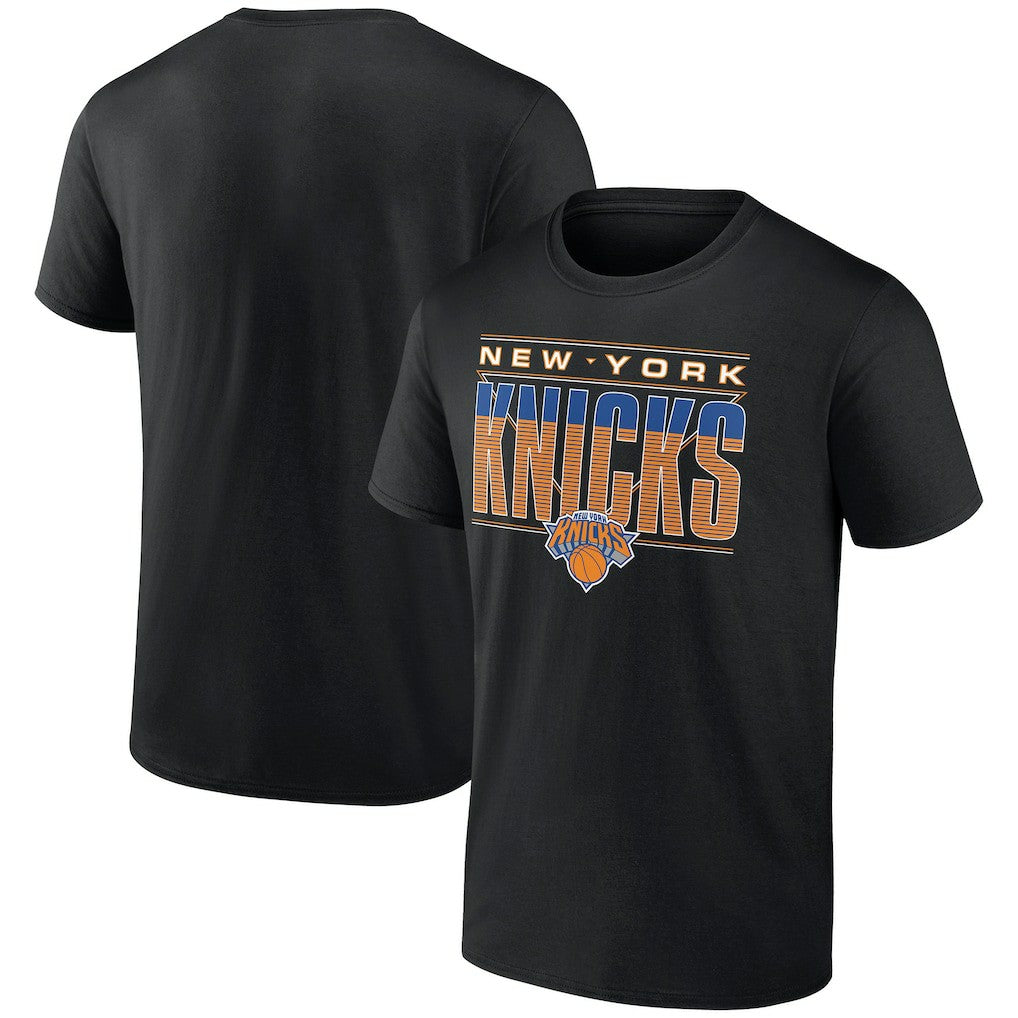 New York Knicks Striped T-Shirt Black - NBA