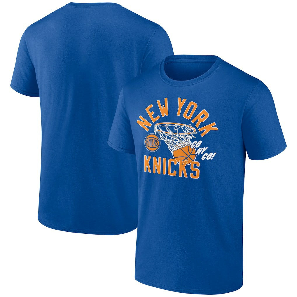 New York Knicks Swishing Hoop T-Shirt Blue - NBA
