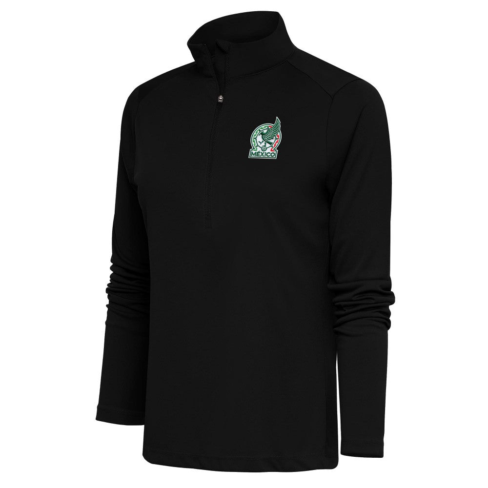 Mexico National Team Antigua Women's Statement Half-Zip Pullover Black - FIFA World CUP