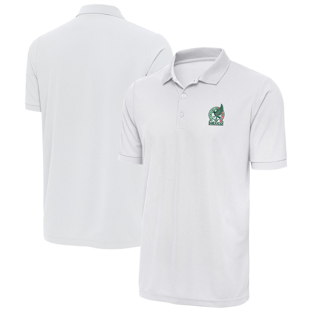 Mexico National Team Antigua Derive Polo White - FIFA World CUP