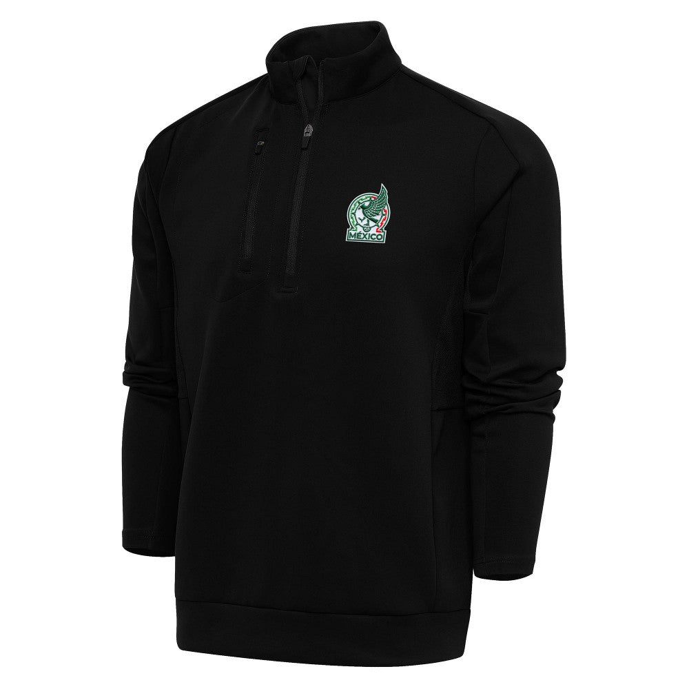 Mexico National Team Antigua Genesis Quarter-Zip Pullover Black - FIFA World CUP