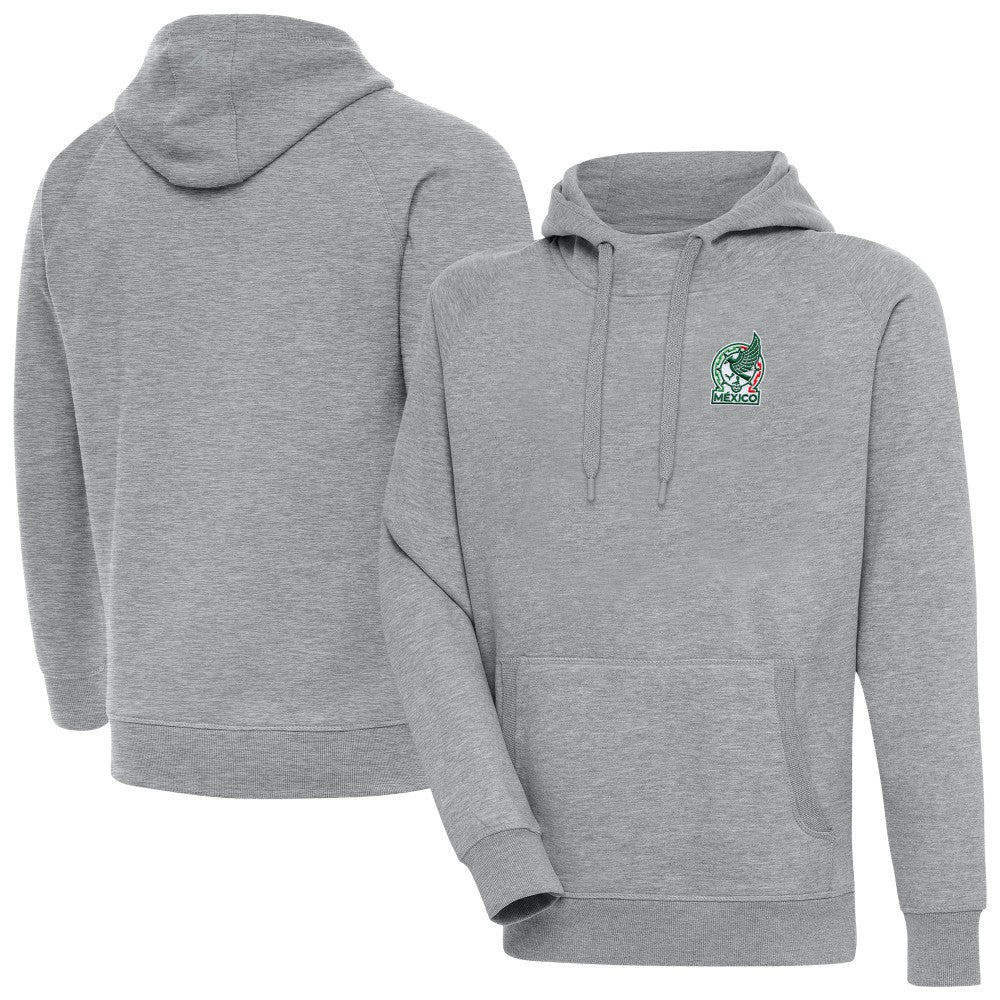 Mexico National Team Antigua Takeover Pullover Hoodie Heather Gray - FIFA World CUP