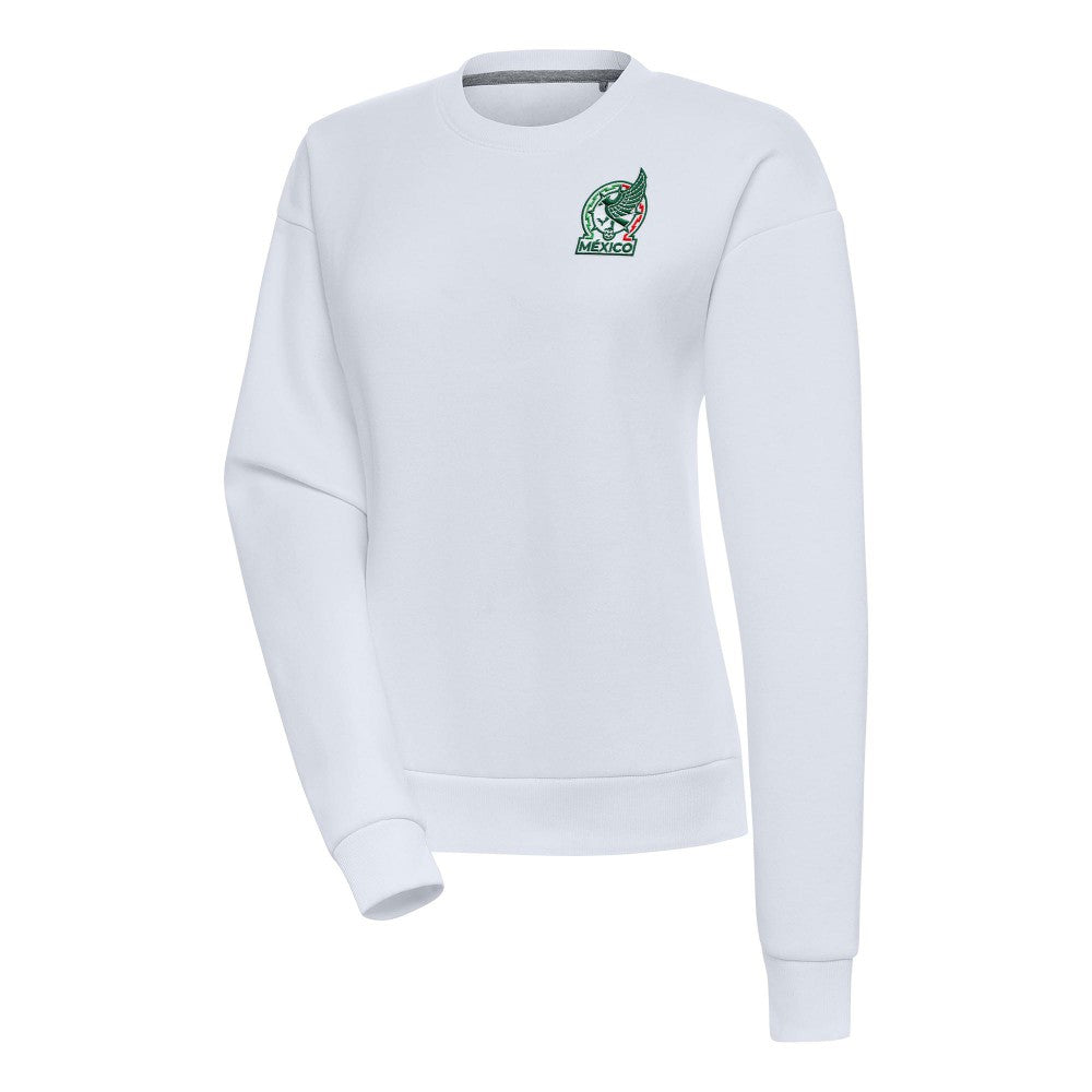 Mexico National Team Antigua Women's Takeover Pullover Sweatshirt White - FIFA World CUP