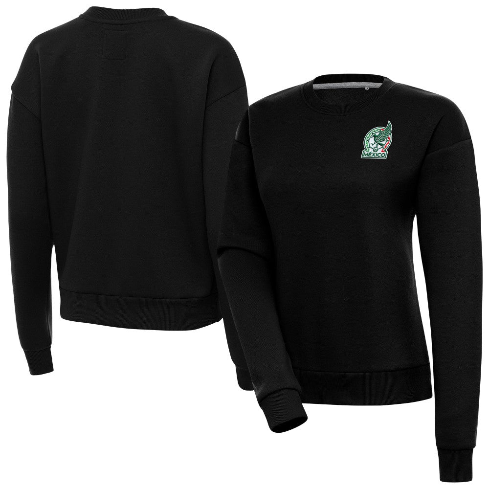 Mexico National Team Antigua Women's Takeover Pullover Sweatshirt Black - FIFA World CUP