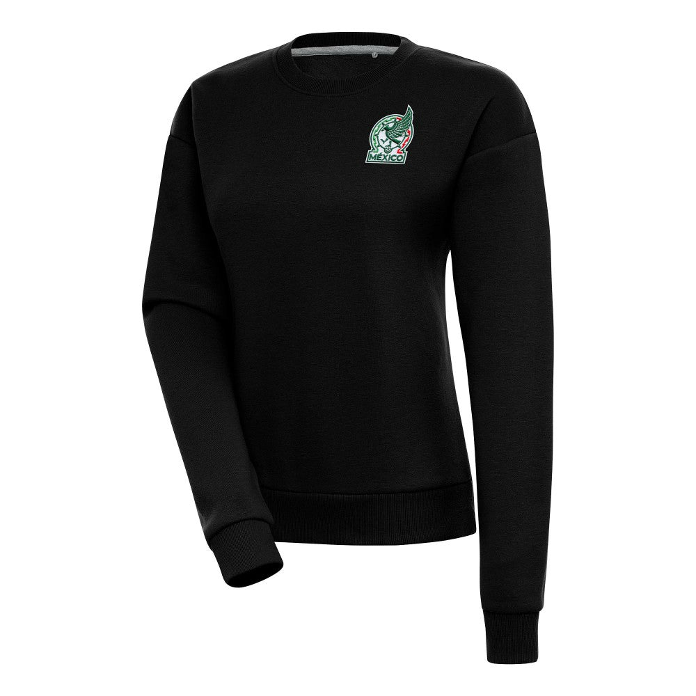 Mexico National Team Antigua Women's Takeover Pullover Sweatshirt Black - FIFA World CUP