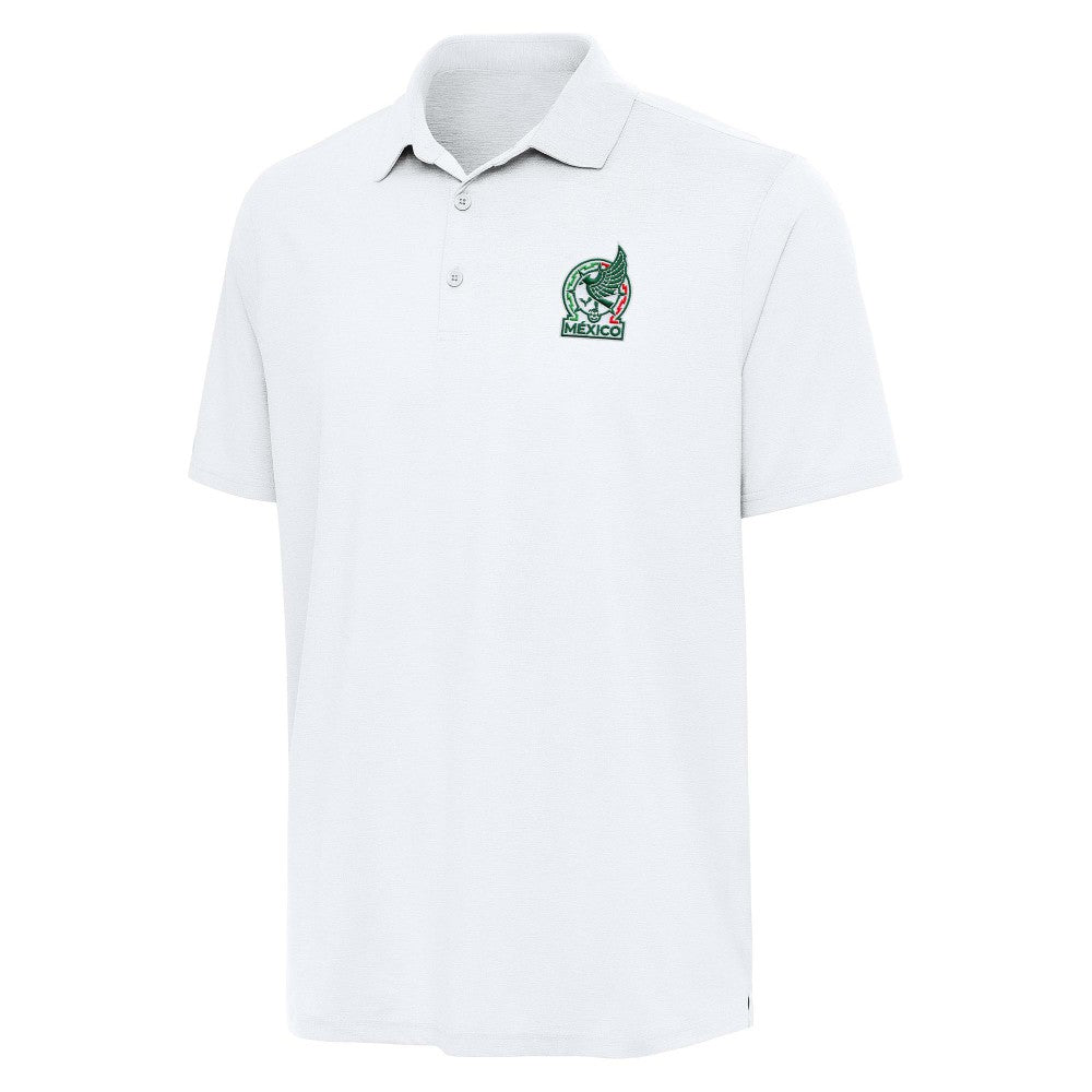 Mexico National Team Antigua Triple Shot Polo White - FIFA World CUP