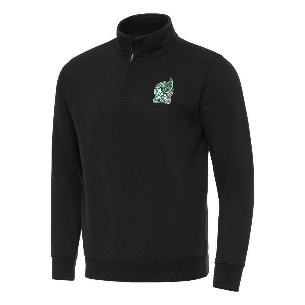 Mexico National Team Antigua Landslide Quarter-Zip Pullover Black - FIFA World CUP