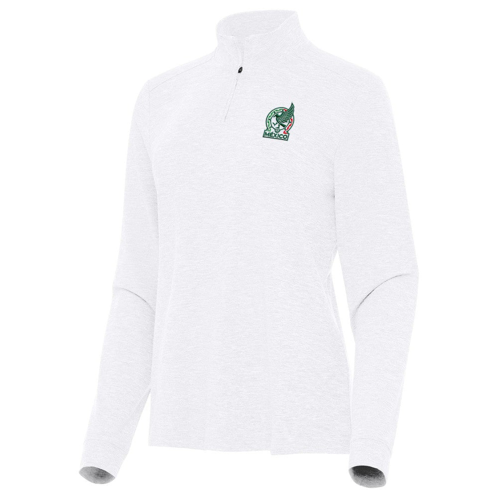 Mexico National Team Antigua Women's Master Quarter-Zip Pullover White - FIFA World CUP