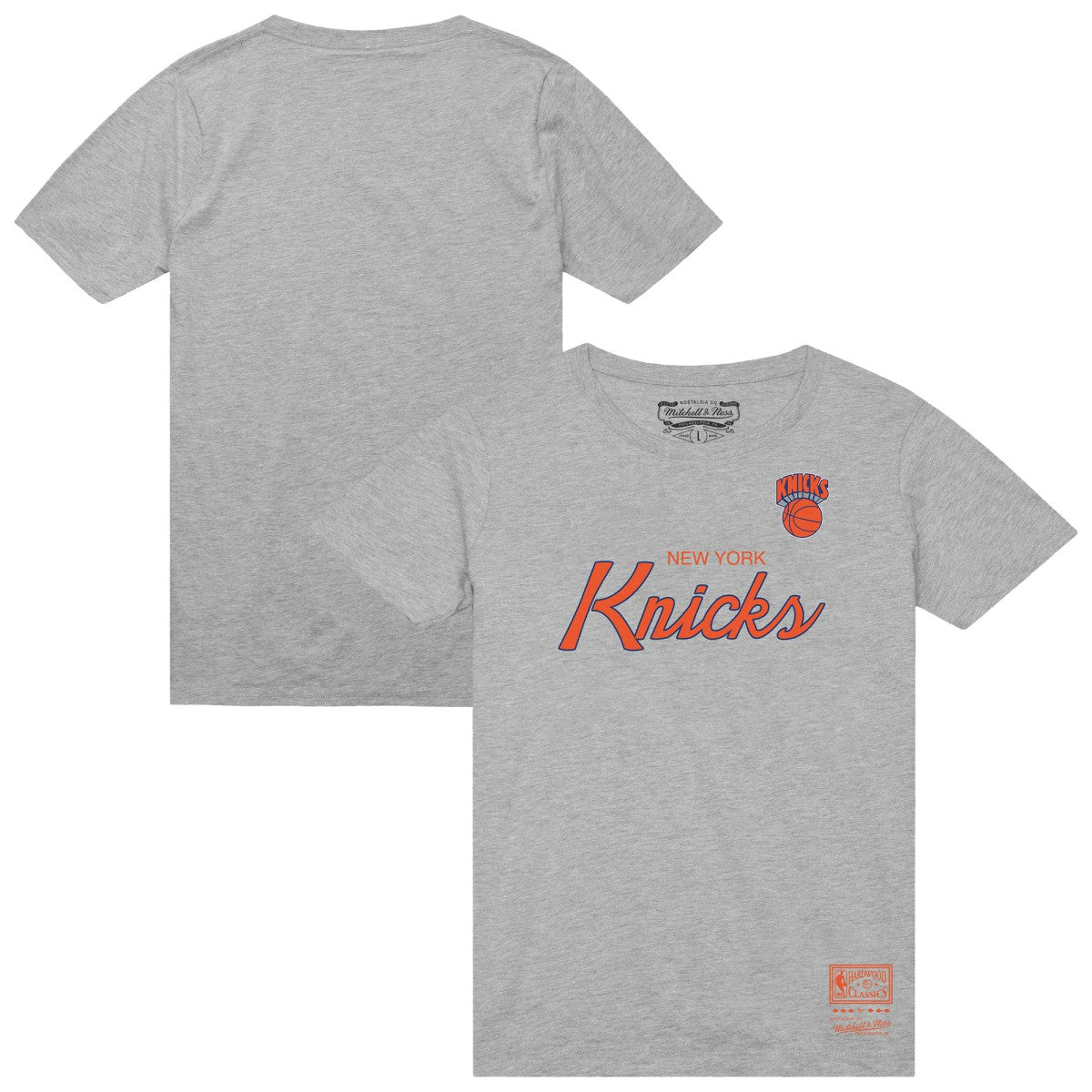 New York Knicks Big & Tall Hardwood Classics Vintage Wordmark T-Shirt Heather Gray - NBA