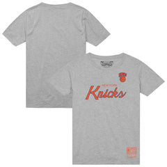 New York Knicks Big & Tall Hardwood Classics Vintage Wordmark T-Shirt Heather Gray - NBA