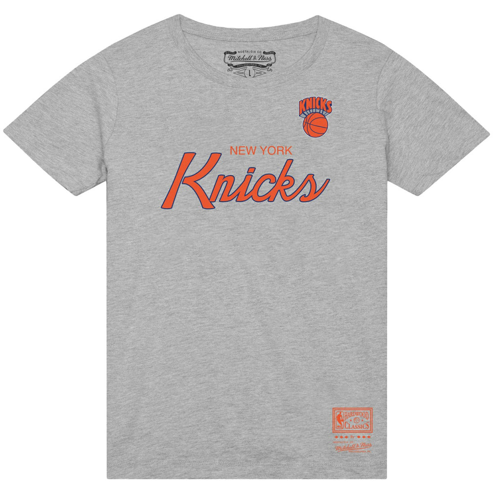 New York Knicks Big & Tall Hardwood Classics Vintage Wordmark T-Shirt Heather Gray - NBA