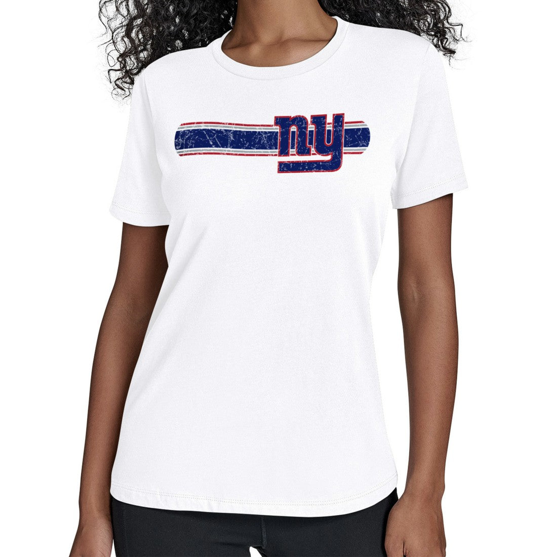New York Giants Starter Women's Team Stripe T-Shirt White | NFL