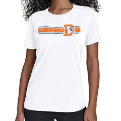 Denver Broncos Starter Women's Throwback Team Stripe T-Shirt White | NFL