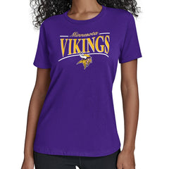 Minnesota Vikings Starter Women's Arch Stripe T-Shirt Purple | NFL