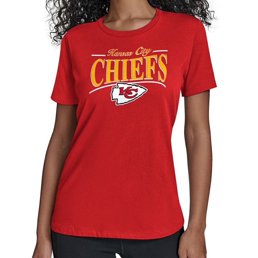 Kansas City Chiefs Starter Women's Arch Stripe T-Shirt Red | NFL