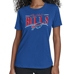 Buffalo Bills Starter Women's Arch Stripe T-Shirt Royal | NFL
