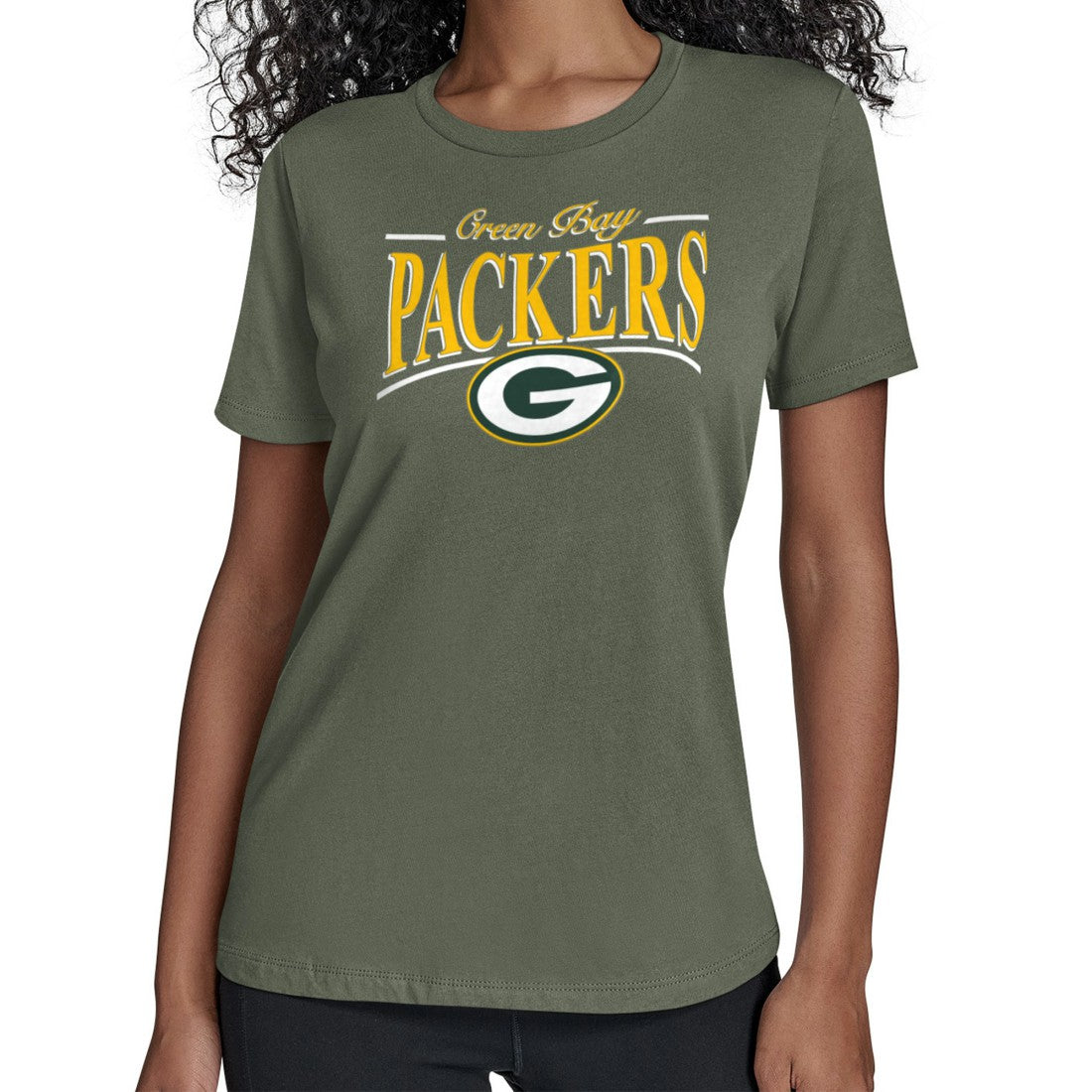 Green Bay Packers Starter Women's Arch Stripe T-Shirt Green | NFL