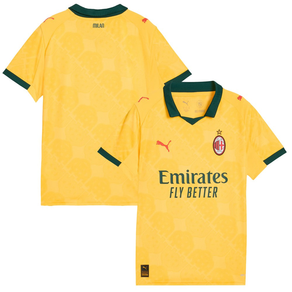 AC Milan Youth 2025/26 Third Replica Jersey Yellow | Puma discount